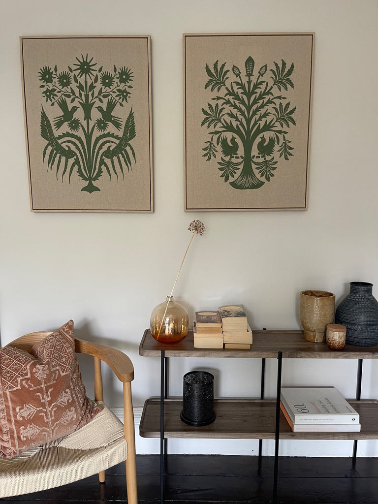 Modern 2 Tier Shelf Console Table