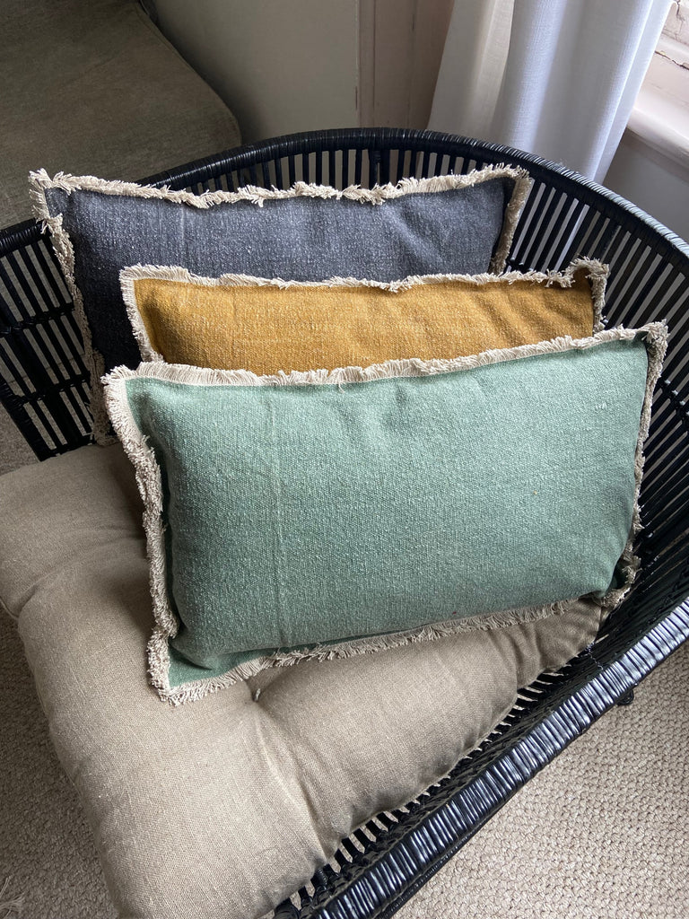 Dara Cotton Cushion 30x50cm - Mustard