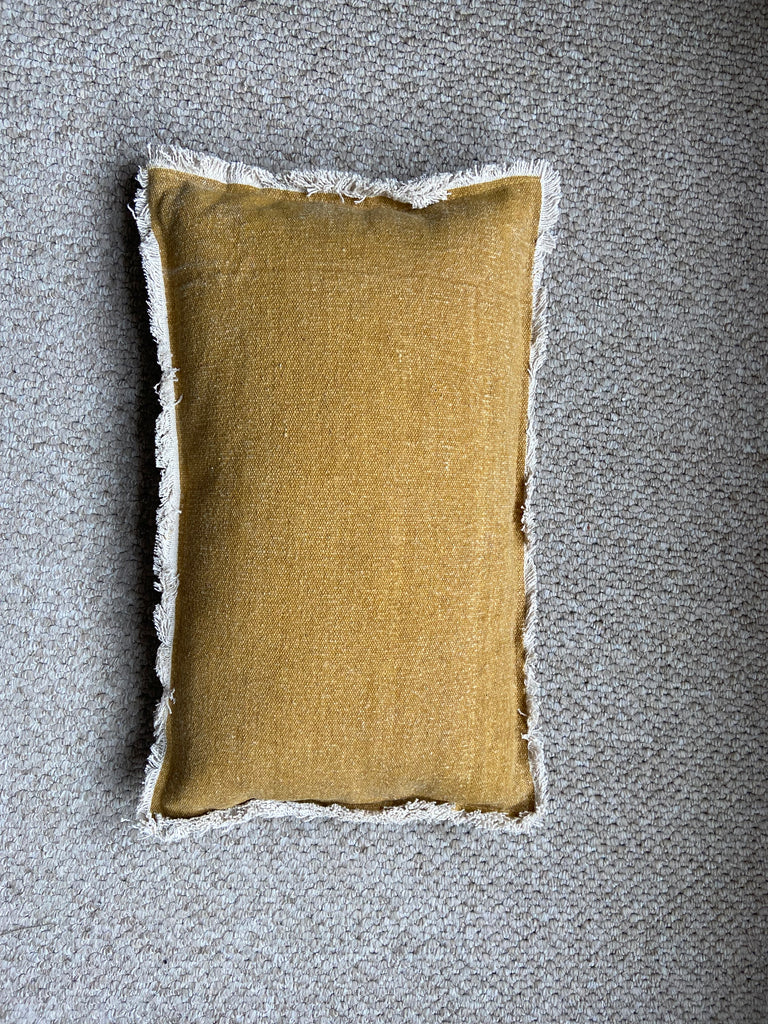 Dara Cotton Cushion 30x50cm - Mustard