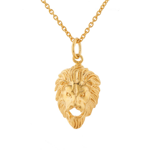Gold plated 925 Silver lion necklace