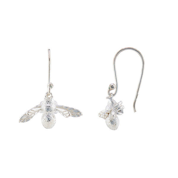 925 Silver Bee Drop Earrings