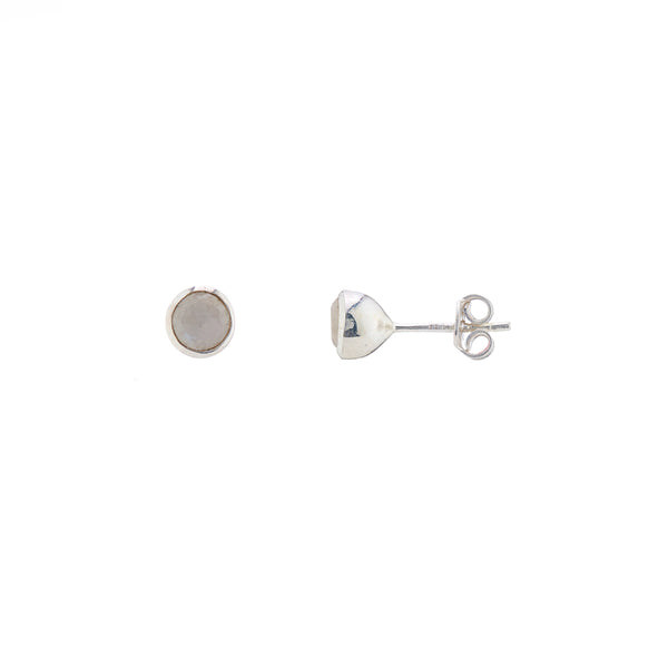 CollardManson 925 silver studs with rainbow moonstone