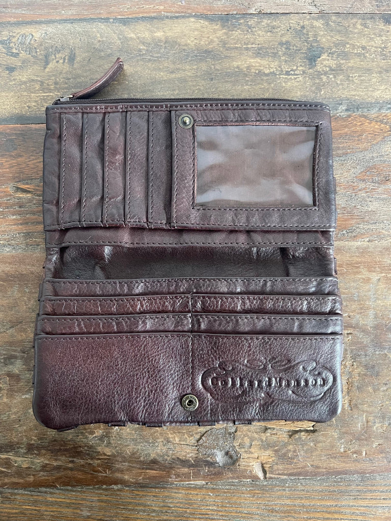 Sienna Bohemian Leather Purse -  Brown