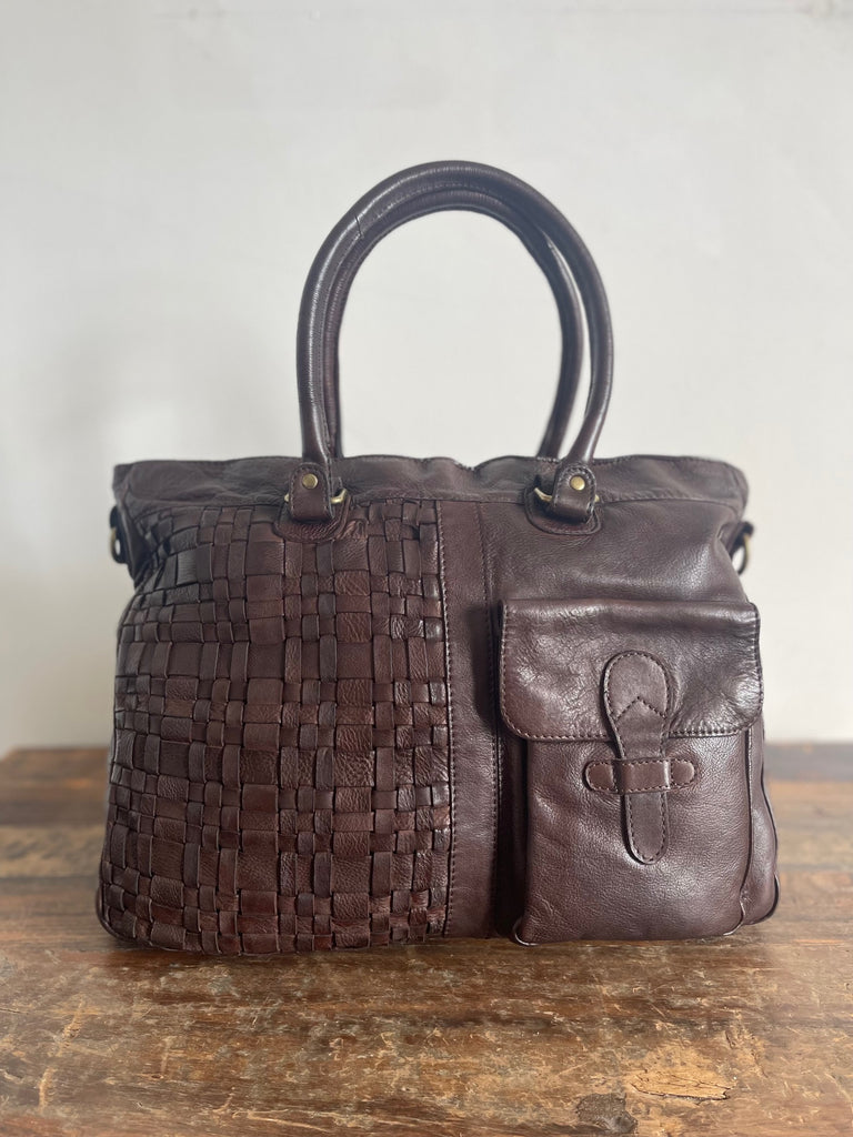 Sienna Bohemian Leather Bag -  Brown