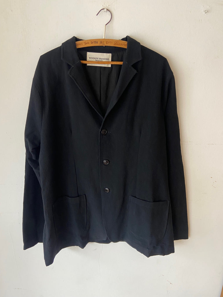 WDTS Mens Chore Jacket Heavy Linen Cotton Black