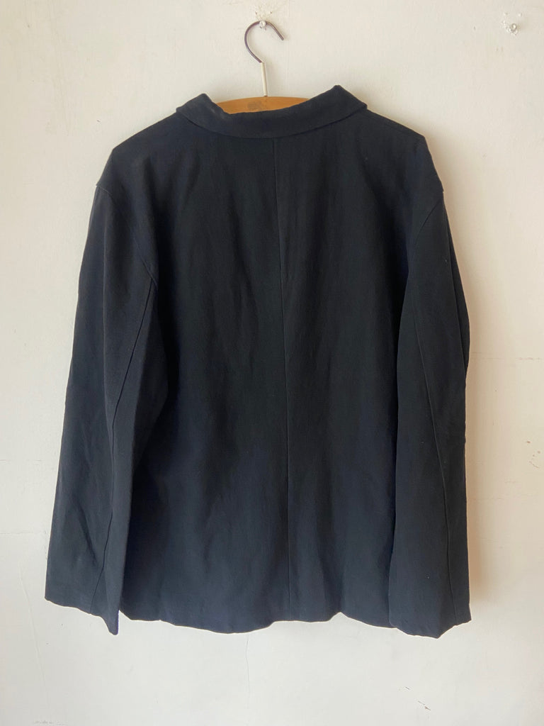 WDTS Mens Chore Jacket Heavy Linen Cotton Black
