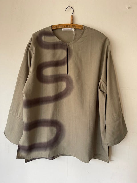 Rabens Saloner Fluid Kaftan Top - Karima Ash Combo