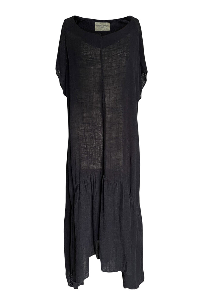 WDTS Frilled Hem Linen Dress