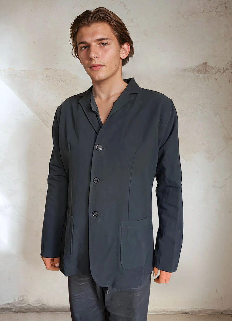 WDTS Mens Chore Jacket Heavy Linen Cotton Black