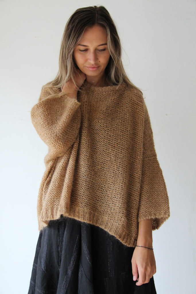 WDTS - Mia Mohair jumper -brown caramel