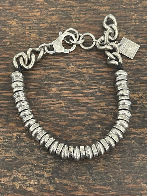 Goti bracelet in 925 Silver and leather BR177