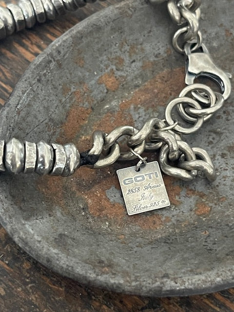 Goti bracelet in 925 Silver and leather BR177
