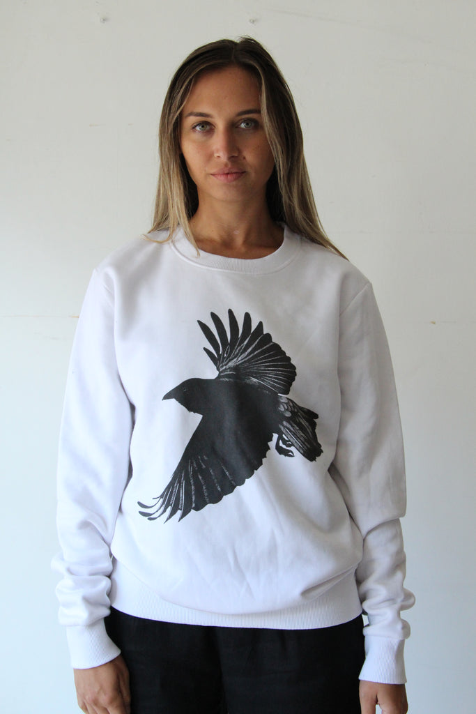 Window Dressing The Soul Crow White Sweater