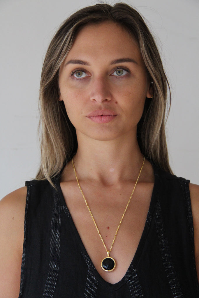 WDTS Pavani Necklace - Gold Onyx