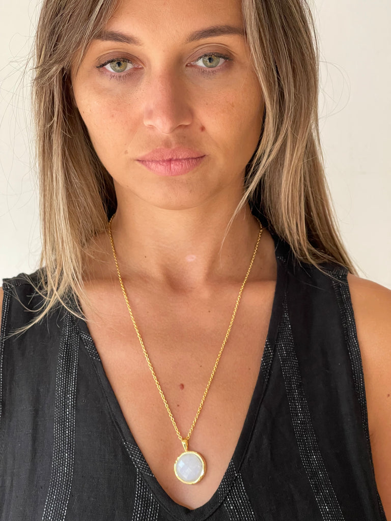 WDTS Pavani Necklace - Gold Moonstone