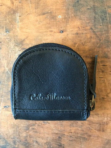 CollardManson Leather Coin Purse - Black