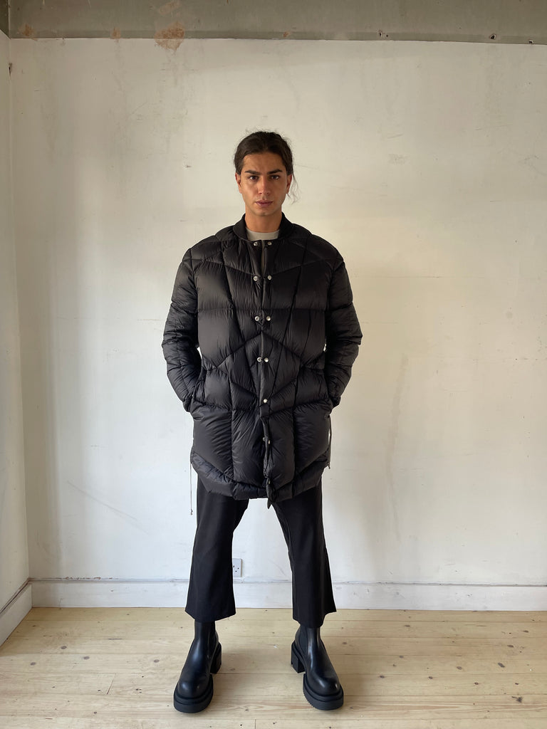 RICK OWENS FW24 PORTERVILLE FLIGHT LINER WOVEN DOWN COAT