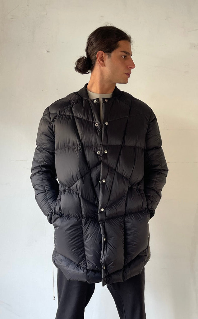RICK OWENS FW24 PORTERVILLE FLIGHT LINER WOVEN DOWN COAT