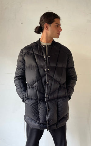 RICK OWENS FW24 PORTERVILLE FLIGHT LINER WOVEN DOWN COAT