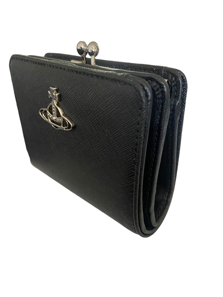 Vivienne Westwood Wallet FR PKT - Black Saffiano Leather