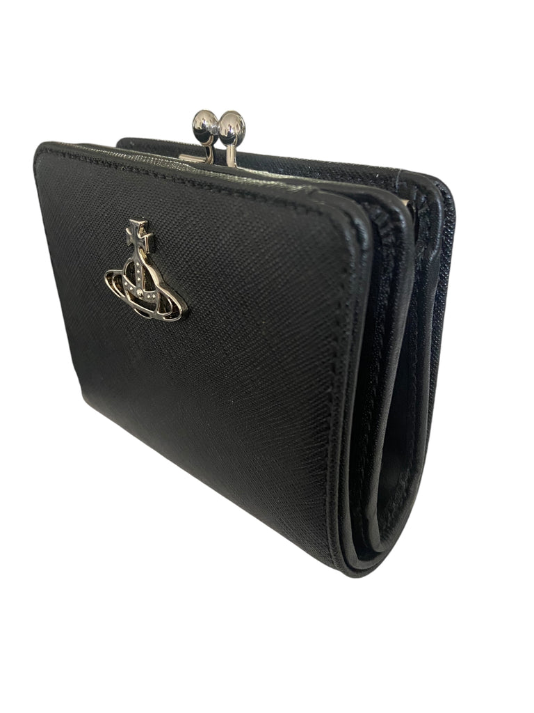 Vivienne Westwood Wallet FR PKT - Black Saffiano Leather