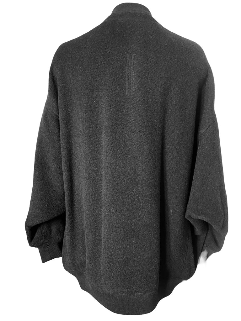 Rick Owens FW24 Porterville JUMBO PETER Flight BLACK WOVEN BOMBER WOOL