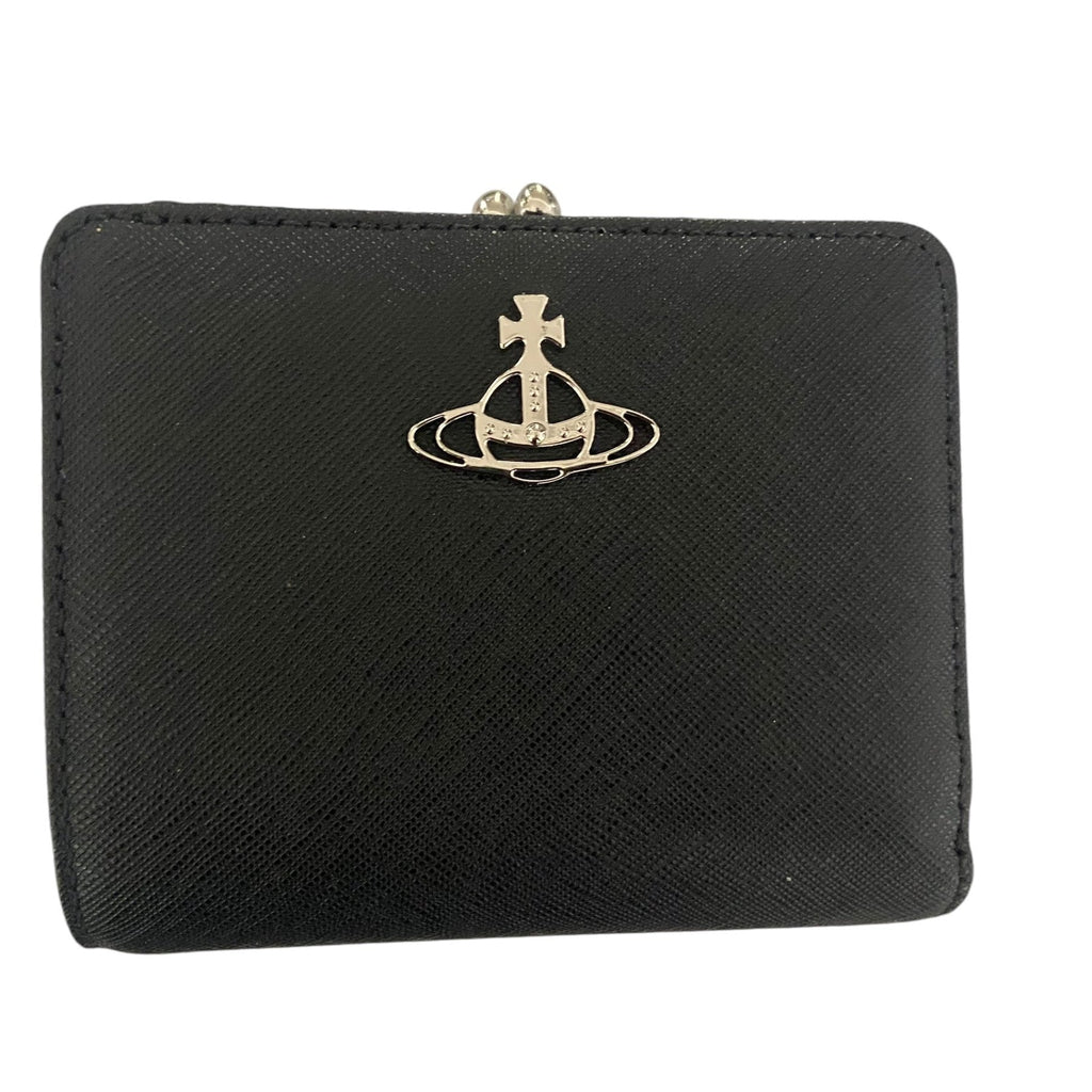 Vivienne Westwood Wallet FR PKT - Black Saffiano Leather