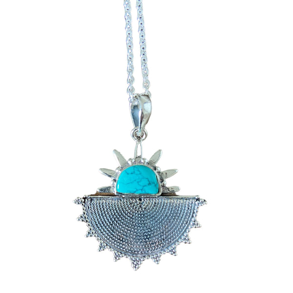 925 Silver Solstice turquoise Stone Necklace