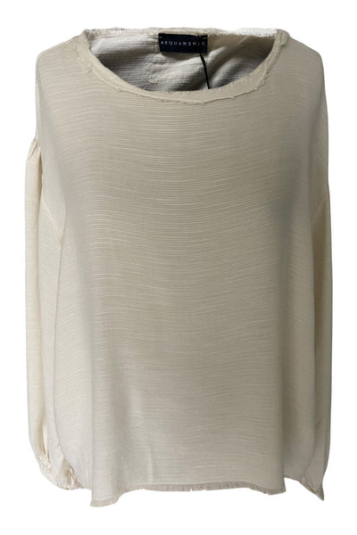 Aequamente FW24 viscose and cotton top in CHALK
