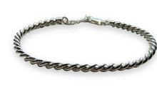 925 lightly Oxidised Silver rope chain bracelet