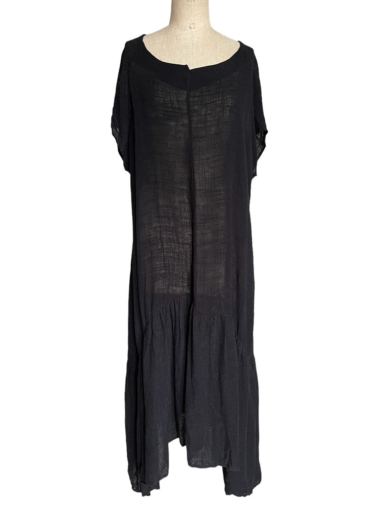 WDTS Frilled Hem Linen Dress