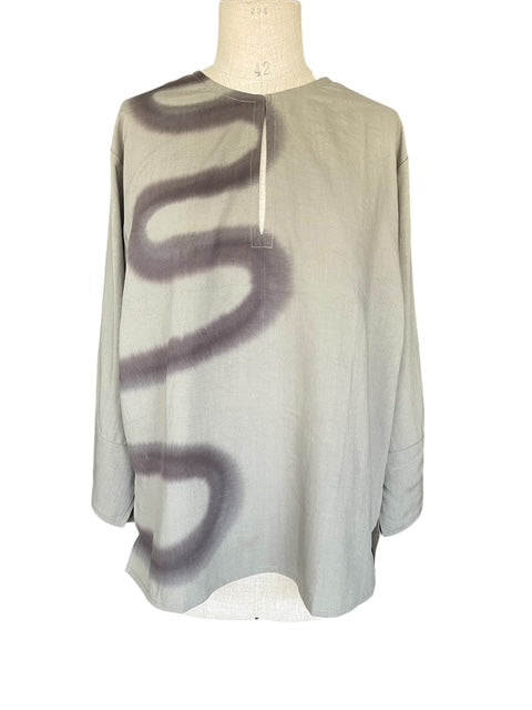 Rabens Saloner Fluid Kaftan Top - Karima Ash Combo