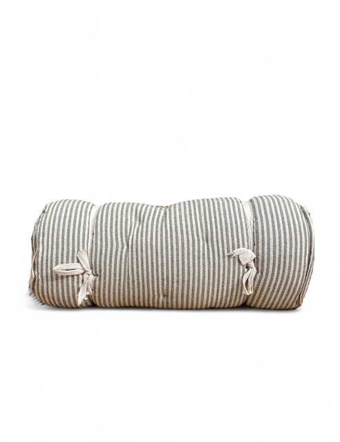 Maitri: Recycled Cream and Olive stripes mattress