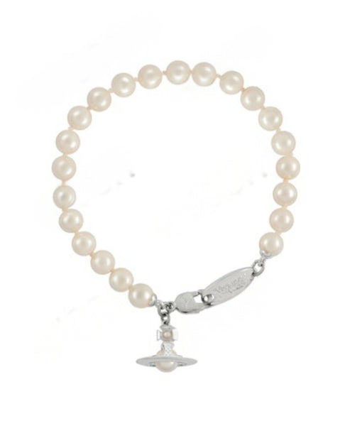 Vivienne Westwood Simonetta Pearl Bracelet - platinum / creamrose pearl