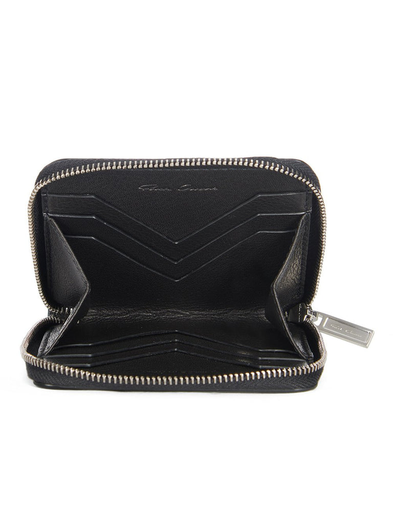 RICK OWENS SS25 LEATHER ZIPPED WALLET