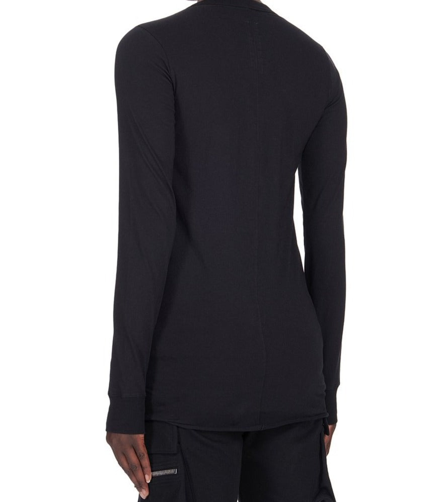 RICK OWENS T-SHIRT BASIC LS T, BLACK