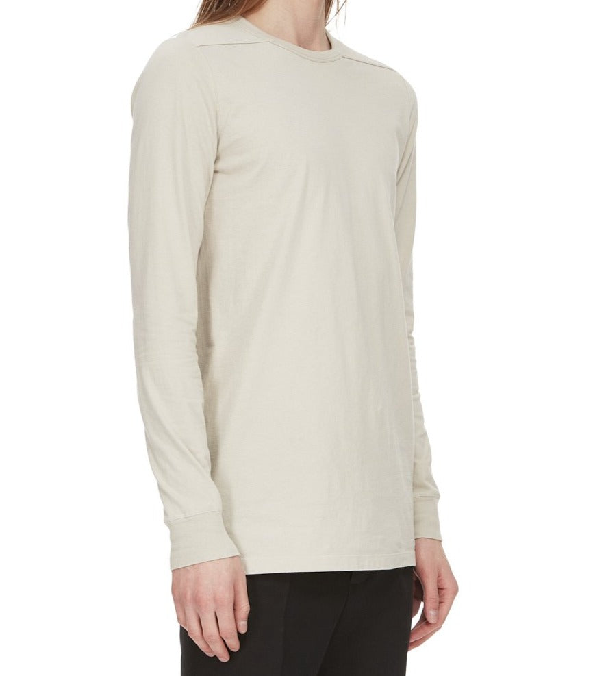 RICK OWENS FW23 KNIT T-SHIRT BASIC LS T, PEARL