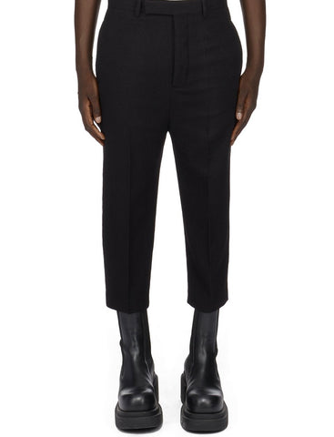 RICK OWENS FW23 BLACK ASTAIRES WOVEN PANTS