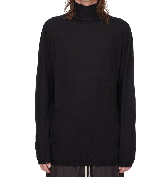 RICK OWENS - MAGLIA - OVERSIZED TURTLE - BLACK