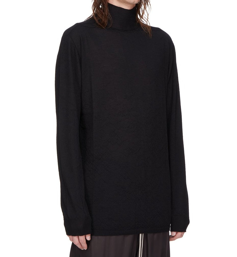 RICK OWENS - MAGLIA - OVERSIZED TURTLE - BLACK