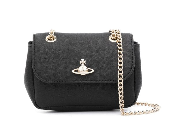 Vivienne Westwood Small Purse w/ Chain, Saffiano