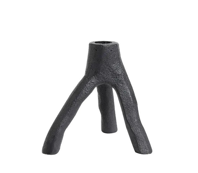 MUUBS Candle holder Aion S - Black Casted Iron - W13xL15xH13,4 cm