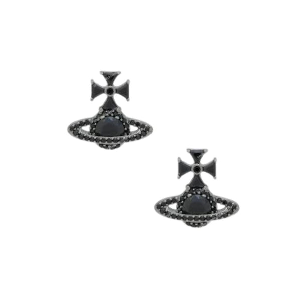 Vivienne Westwood Mila Earrings Ruthenium / Jet CZ