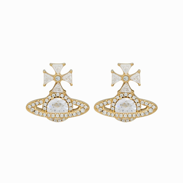 Vivienne Westwood Mila Earrings Gold/White CZ
