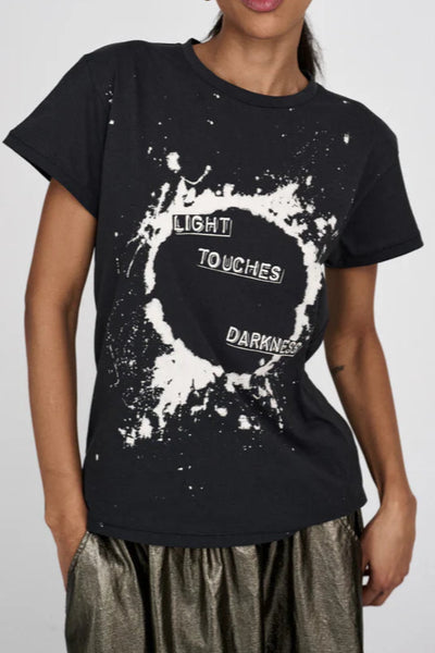 Rabens Saloner Ambla - Eclipsed print t-shirt faded black