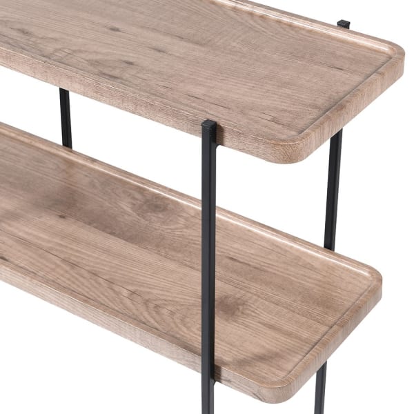 Modern 2 Tier Shelf Console Table