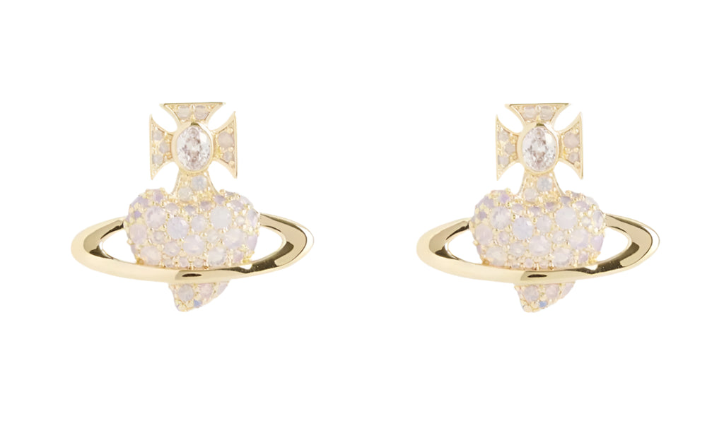 Vivienne Westwood Agnatha Earrings - Gold / Milky Pink