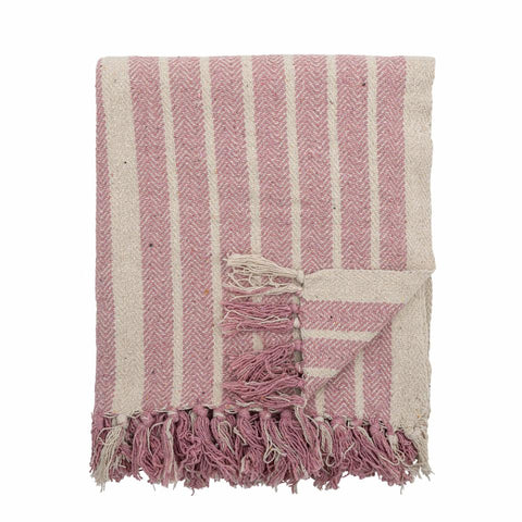 Monta Throw, Rose, Recycled Cotton