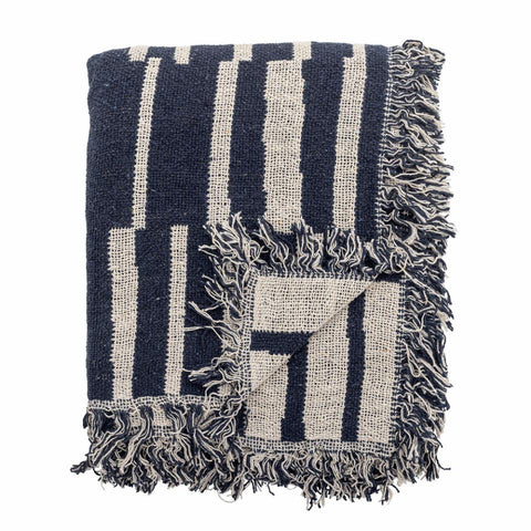 Frankie Throw, Blue, Recycled Cotton
