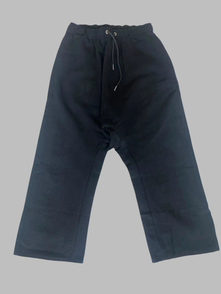 WDTS Charlie Trousers cropped with drawstring - heavy linen cotton
